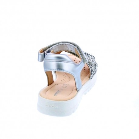 Sandalias Geox zapatos Niña modelo Coralie Plata 