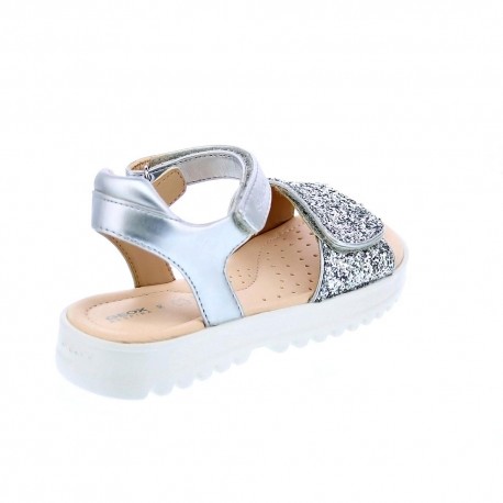 Sandalias Geox zapatos Niña modelo Coralie Plata 