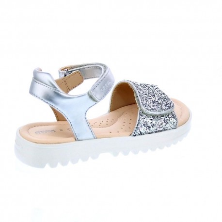 Sandalias Geox zapatos Niña modelo Coralie Plata 