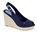 Sandalias Tommy Hilfiger zapatos Mujer modelo Iconic Elena Back Negro 
