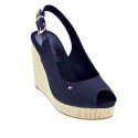 Sandalias Tommy Hilfiger zapatos Mujer modelo Iconic Elena Back Negro 