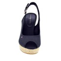 Sandalias Tommy Hilfiger zapatos Mujer modelo Iconic Elena Back Negro 