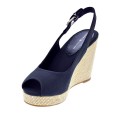 Sandalias Tommy Hilfiger zapatos Mujer modelo Iconic Elena Back Negro 