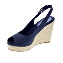 Sandalias Tommy Hilfiger zapatos Mujer modelo Iconic Elena Back Negro 