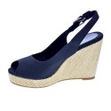 Sandalias Tommy Hilfiger zapatos Mujer modelo Iconic Elena Back Negro 