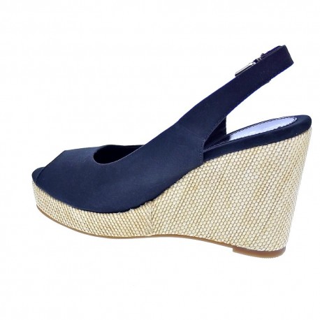 Sandalias Tommy Hilfiger zapatos Mujer modelo Iconic Elena Back Negro 
