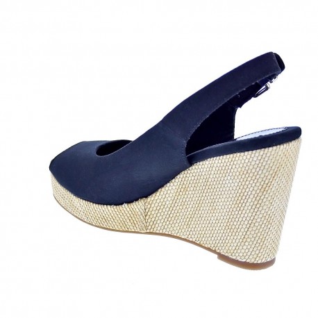 Sandalias Tommy Hilfiger zapatos Mujer modelo Iconic Elena Back Negro 