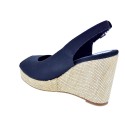Sandalias Tommy Hilfiger zapatos Mujer modelo Iconic Elena Back Negro 