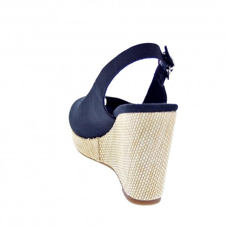 Sandalias Tommy Hilfiger zapatos Mujer modelo Iconic Elena Back Negro 