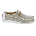 Mocasines Hey Dude zapatos Hombre modelo Wally Braided Beige Elástico