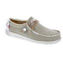 Mocasines Hey Dude zapatos Hombre modelo Wally Braided Beige Elástico