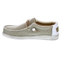 Mocasines Hey Dude zapatos Hombre modelo Wally Braided Beige Elástico