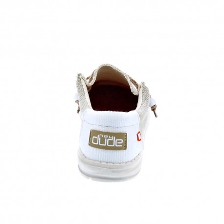 Mocasines Hey Dude zapatos Hombre modelo Wally Braided Beige Elástico