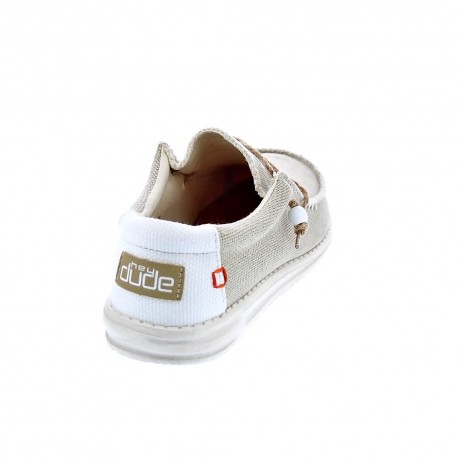 Mocasines Hey Dude zapatos Hombre modelo Wally Braided Beige Elástico