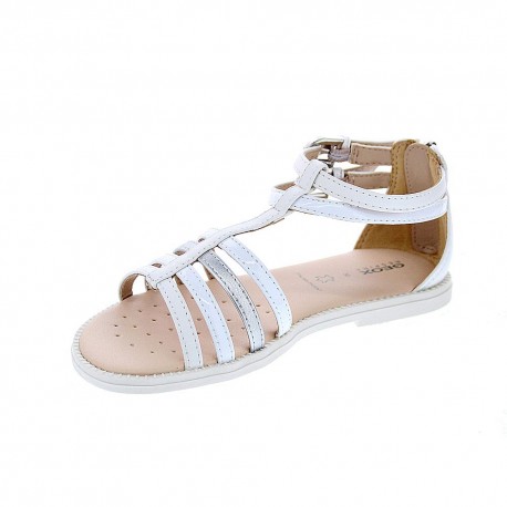 Sandalias Geox zapatos Niña modelo Karly Blanco 