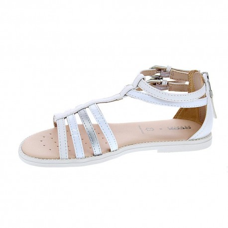 Sandalias Geox zapatos Niña modelo Karly Blanco 