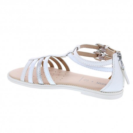 Sandalias Geox zapatos Niña modelo Karly Blanco 