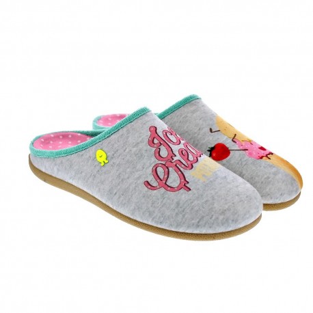 Pantuflas Potatoes zapatos Mujer modelo Kitale Gris 