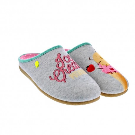 Pantuflas Potatoes zapatos Mujer modelo Kitale Gris 