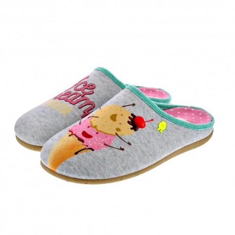 Pantuflas Potatoes zapatos Mujer modelo Kitale Gris 