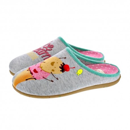 Pantuflas Potatoes zapatos Mujer modelo Kitale Gris 
