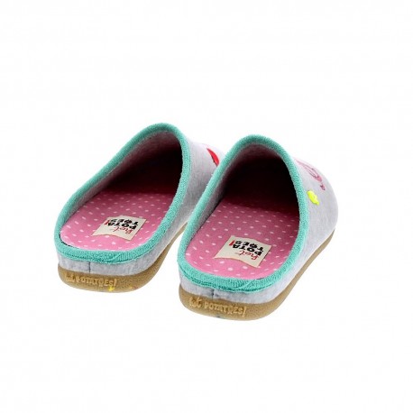 Pantuflas Potatoes zapatos Mujer modelo Kitale Gris 