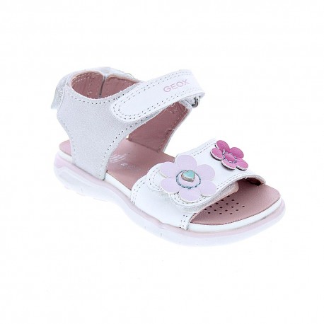 Sandalias Geox zapatos Niña modelo Delhi Blanco 