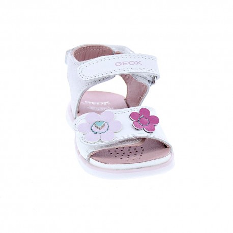 Sandalias Geox zapatos Niña modelo Delhi Blanco 