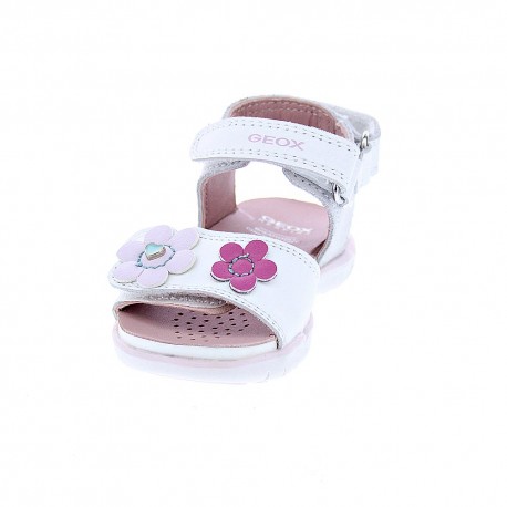 Sandalias Geox zapatos Niña modelo Delhi Blanco 