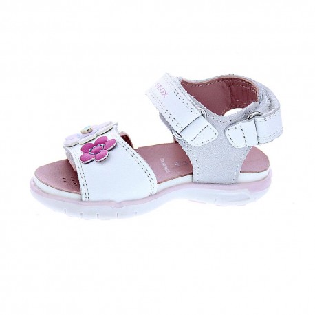 Sandalias Geox zapatos Niña modelo Delhi Blanco 