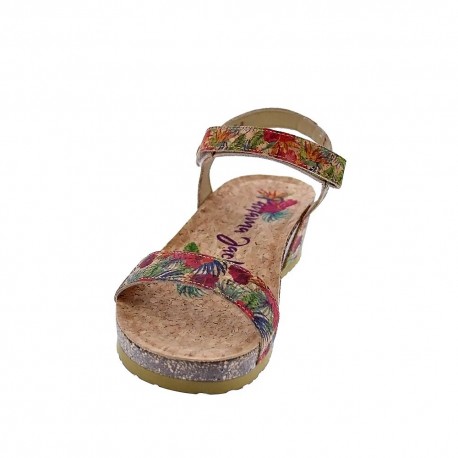 Sandalias Panama Jack zapatos Mujer modelo Capri Cork B1 Rojo 