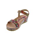 Sandalias Panama Jack zapatos Mujer modelo Capri Cork B1 Rojo 