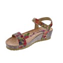 Sandalias Panama Jack zapatos Mujer modelo Capri Cork B1 Rojo 