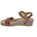 Sandalias Panama Jack zapatos Mujer modelo Capri Cork B1 Rojo 