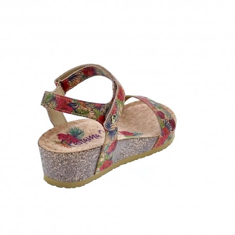 Sandalias Panama Jack zapatos Mujer modelo Capri Cork B1 Rojo 