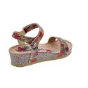 Sandalias Panama Jack zapatos Mujer modelo Capri Cork B1 Rojo 
