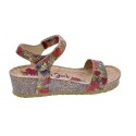 Sandalias Panama Jack zapatos Mujer modelo Capri Cork B1 Rojo 