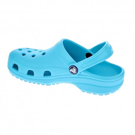 Zuecos Crocs zapatos Niño modelo Classic Clog K Digital Aqua Azul 