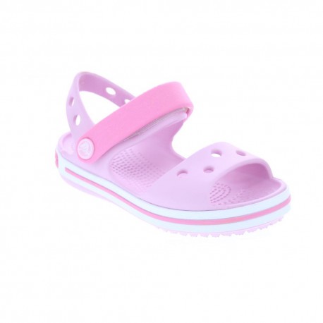 Zuecos Crocs zapatos Niña modelo Crocbans Sandal Ballerina Rosa 