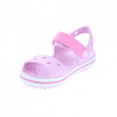Zuecos Crocs zapatos Niña modelo Crocbans Sandal Ballerina Rosa 
