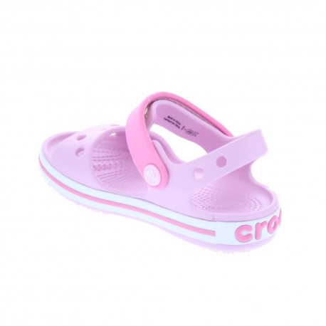 Zuecos Crocs zapatos Niña modelo Crocbans Sandal Ballerina Rosa 