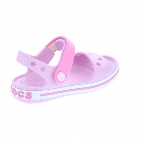 Zuecos Crocs zapatos Niña modelo Crocbans Sandal Ballerina Rosa 