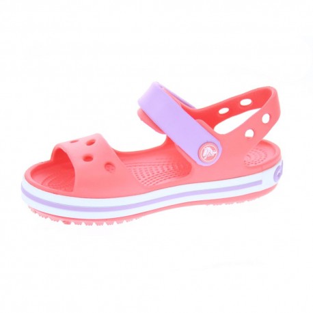 Zuecos Crocs zapatos Niña modelo Crocband Sandal Kids Rojo 