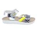 Sandalias Geox zapatos Niña modelo Costarei Plata 