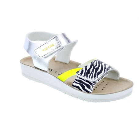 Sandalias Geox zapatos Niña modelo Costarei Plata 
