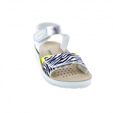 Sandalias Geox zapatos Niña modelo Costarei Plata 