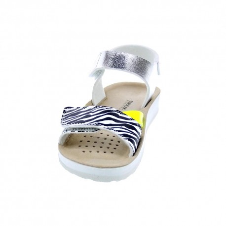 Sandalias Geox zapatos Niña modelo Costarei Plata 