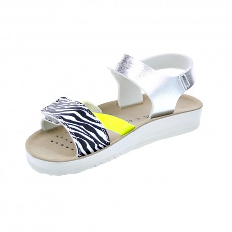 Sandalias Geox zapatos Niña modelo Costarei Plata 