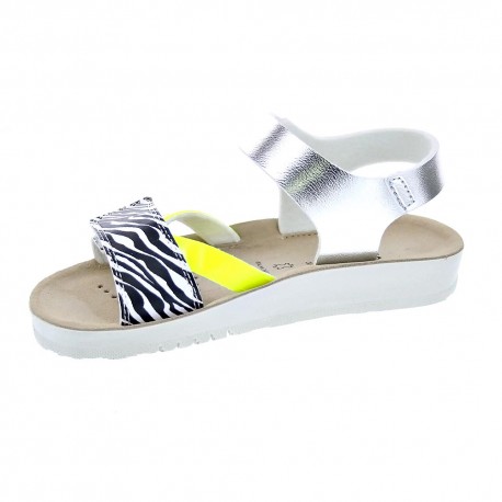 Sandalias Geox zapatos Niña modelo Costarei Plata 