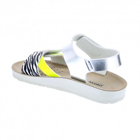 Sandalias Geox zapatos Niña modelo Costarei Plata 
